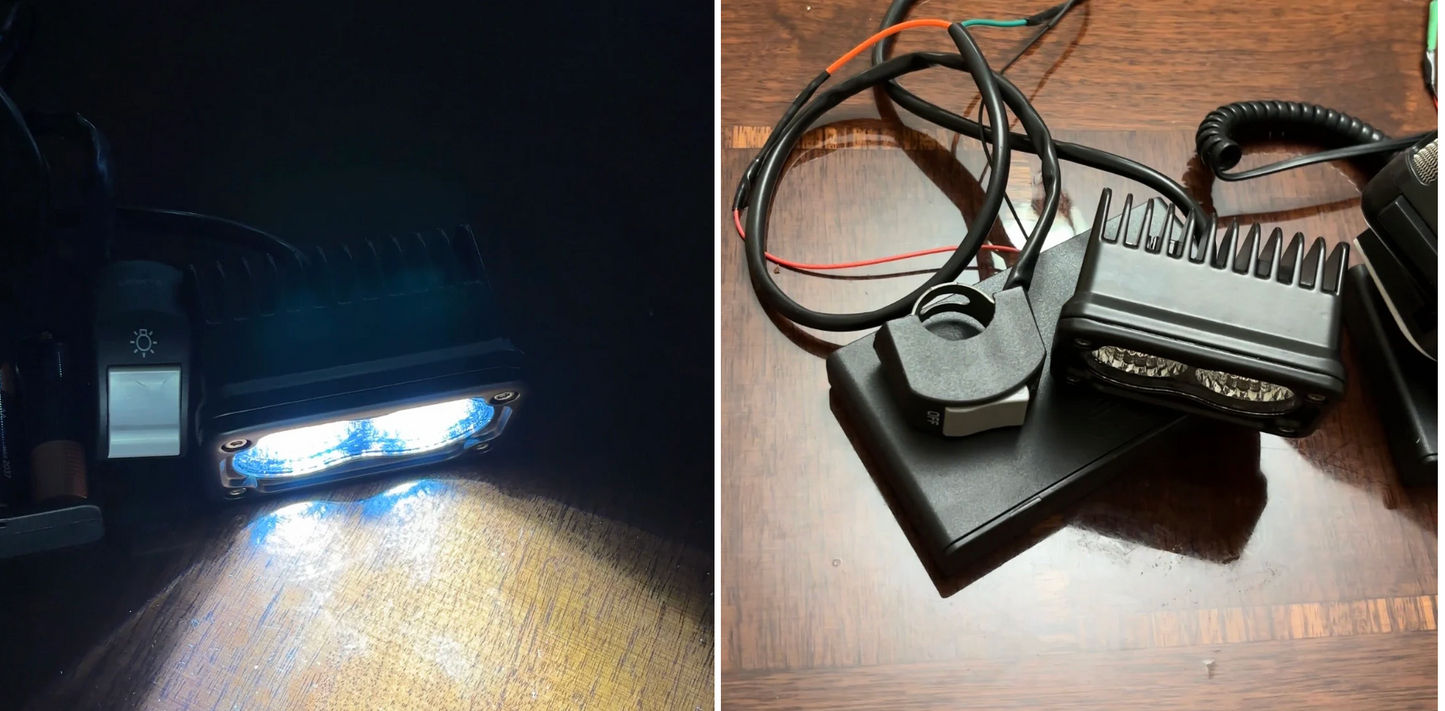 Battery powered baja light